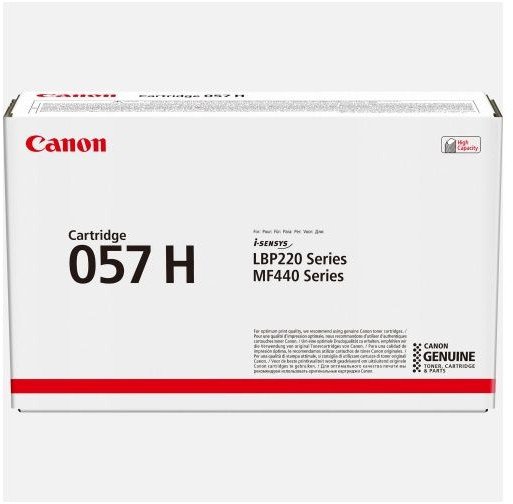 for laser printers, 10,000 pages. Canon toner 057H (3010C002, 057H) Black 1