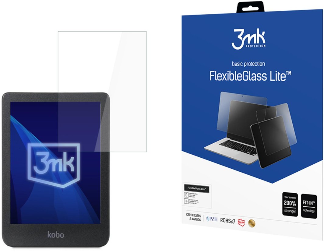 KOBO CLARA COLOUR 6 - UP TO 8.3 3MK FLEXIBLEGLASS LITE