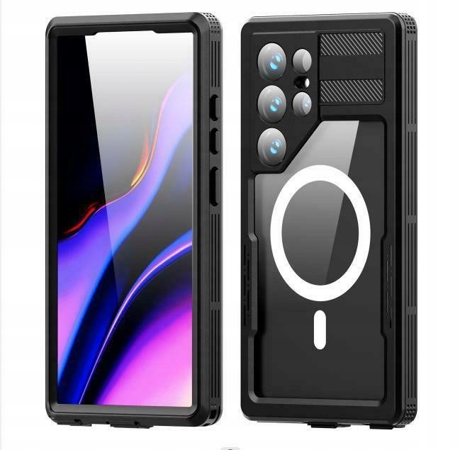Etui wodoodporne MagSafe czarne do Samsung Galaxy S25 Ultra IP68 1