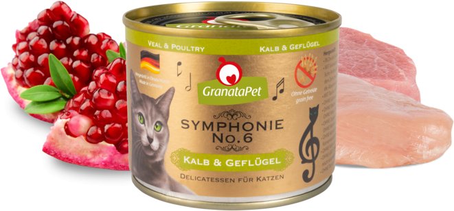 GranataPet Symphonie No.6 cielęcina i drób mokra karma dla kota 200g 1
