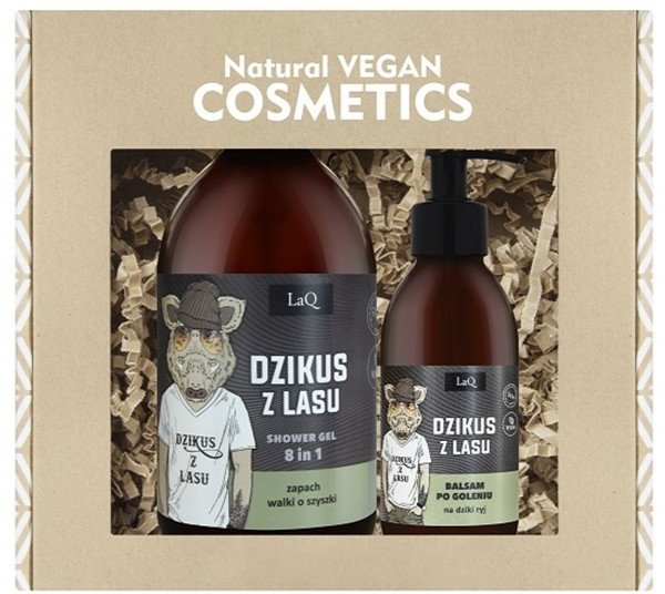 LaQ Dzikus z Lasu zestaw żel pod prysznic 500ml + balsam po goleniu 150ml 1