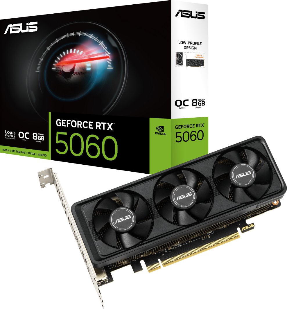Karta graficzna Asus GeForce RTX 5060 LP BRK OC 8GB GDDR7 DLSS4 (RTX5060-O8G-LP-BRK) 1