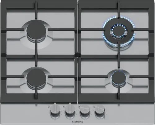 Siemens EC6A5HI90 płyta kuchenna Czarny, Stal nierdzewna Wbudowany 60 cm Gaz 4 stref(y) 1