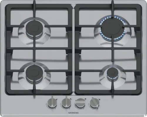 Siemens EG6B5PK90 płyta kuchenna Czarny, Stal nierdzewna Wbudowany 60 cm Gaz 4 stref(y) 1