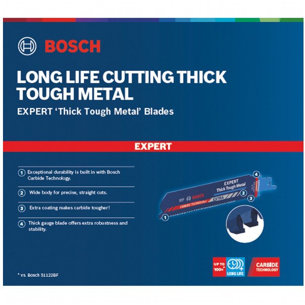 bosch powertools Bosch Expert sabre saw blade 'Thick Tough Metal' S 955 CHC, 10 pieces (length 150 mm) 1