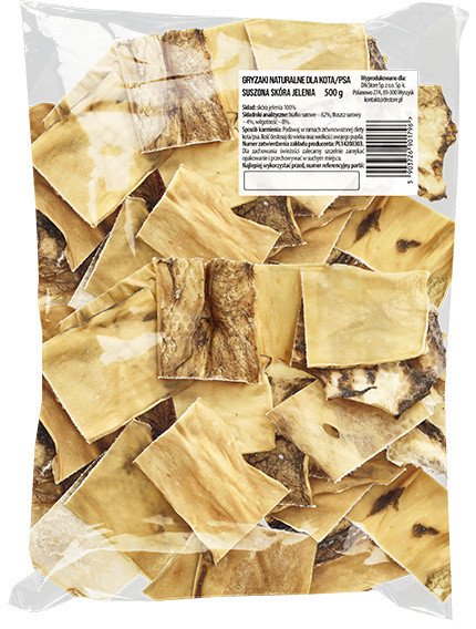 Naturalny przysmak gryzaki dla psa skóra z jelenia 500 g 1