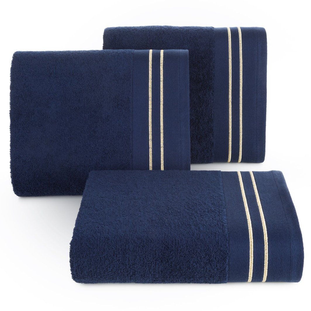 Ręcznik Olivia 30x50 granat haft złoty bawełna 500g/m 1