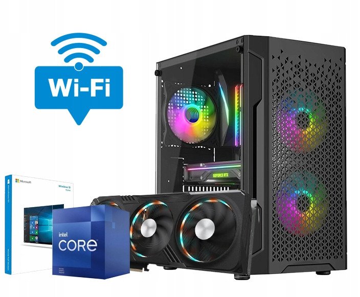 KOMPUTER GAMINGOWY DO GIER Core i5 14400 32GB RTX 5060Ti 8GB M.2 1TB W11 3xRGB 1