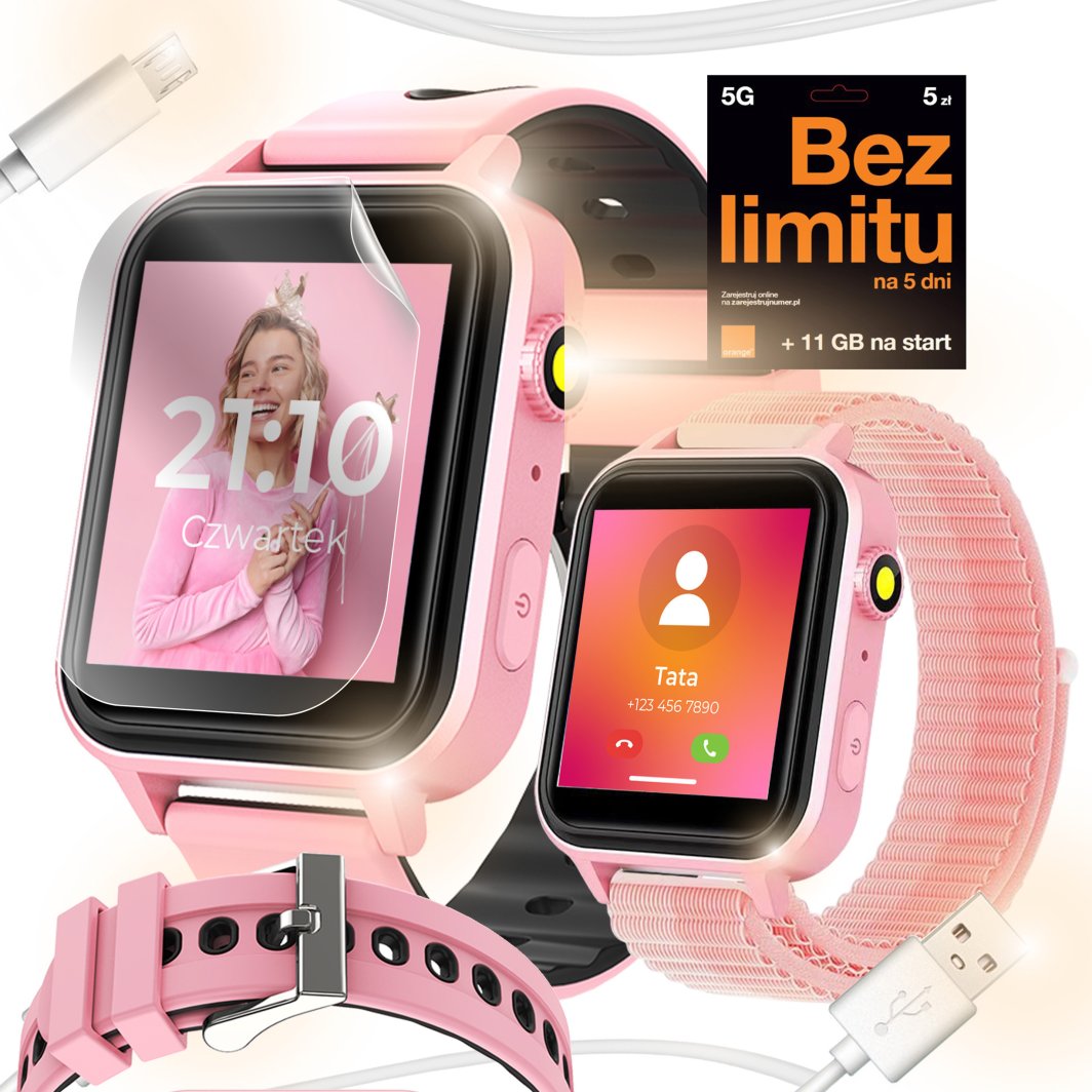 SMARTWATCH ZEGAREK TELEFON DLA DZIECI ROZMOWY MUZYKA GRY LATARKA KROKOMIERZ 1