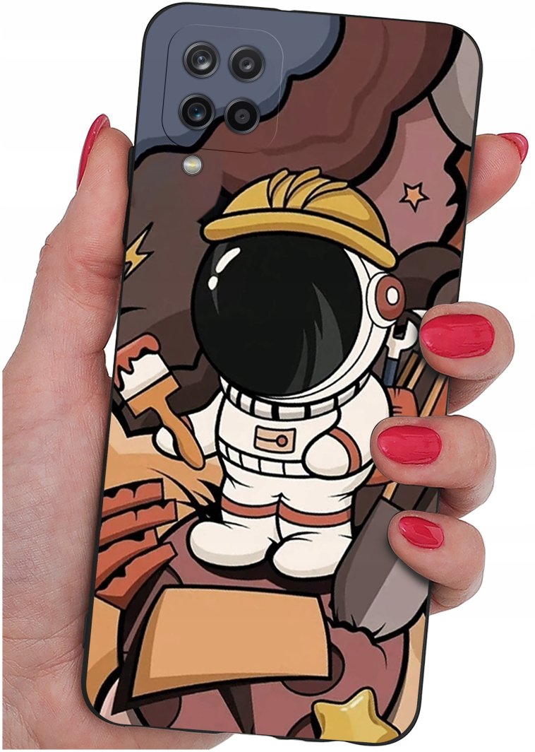 Etui do Samsung Galaxy A12|M12 WZORY |SILIKONOWE MATT CASE + SZKŁO 9H 1