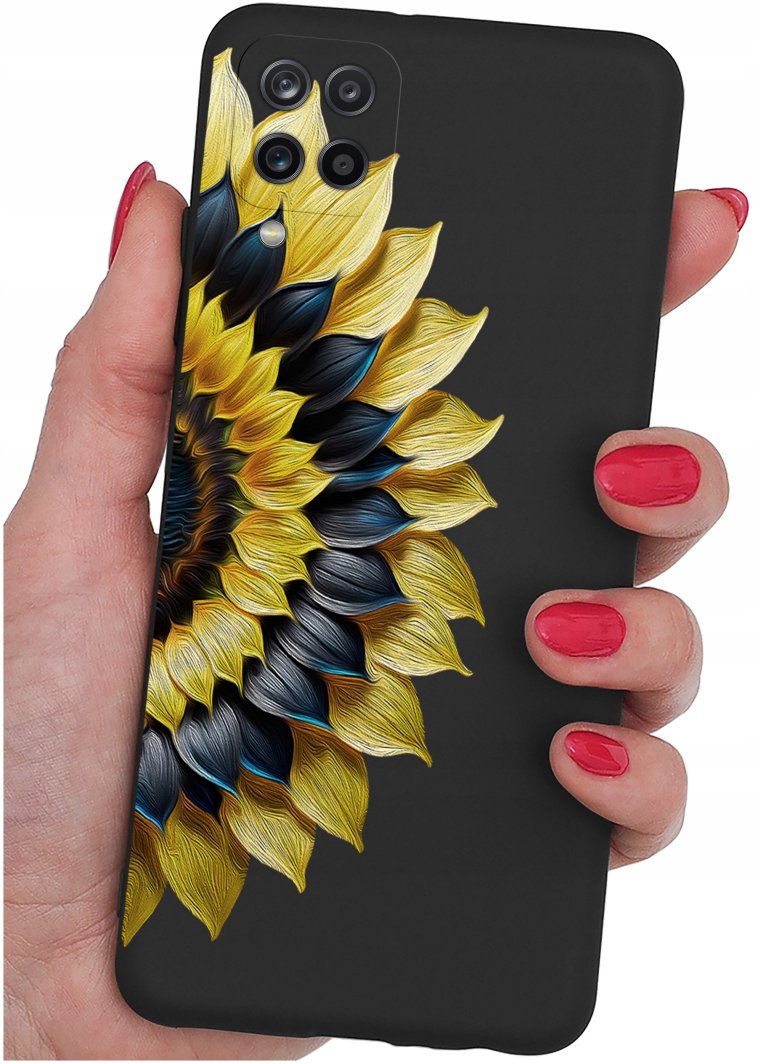 Etui do Samsung Galaxy A12|M12 WZORY |SILIKONOWE MATT CASE + SZKŁO 9H 1