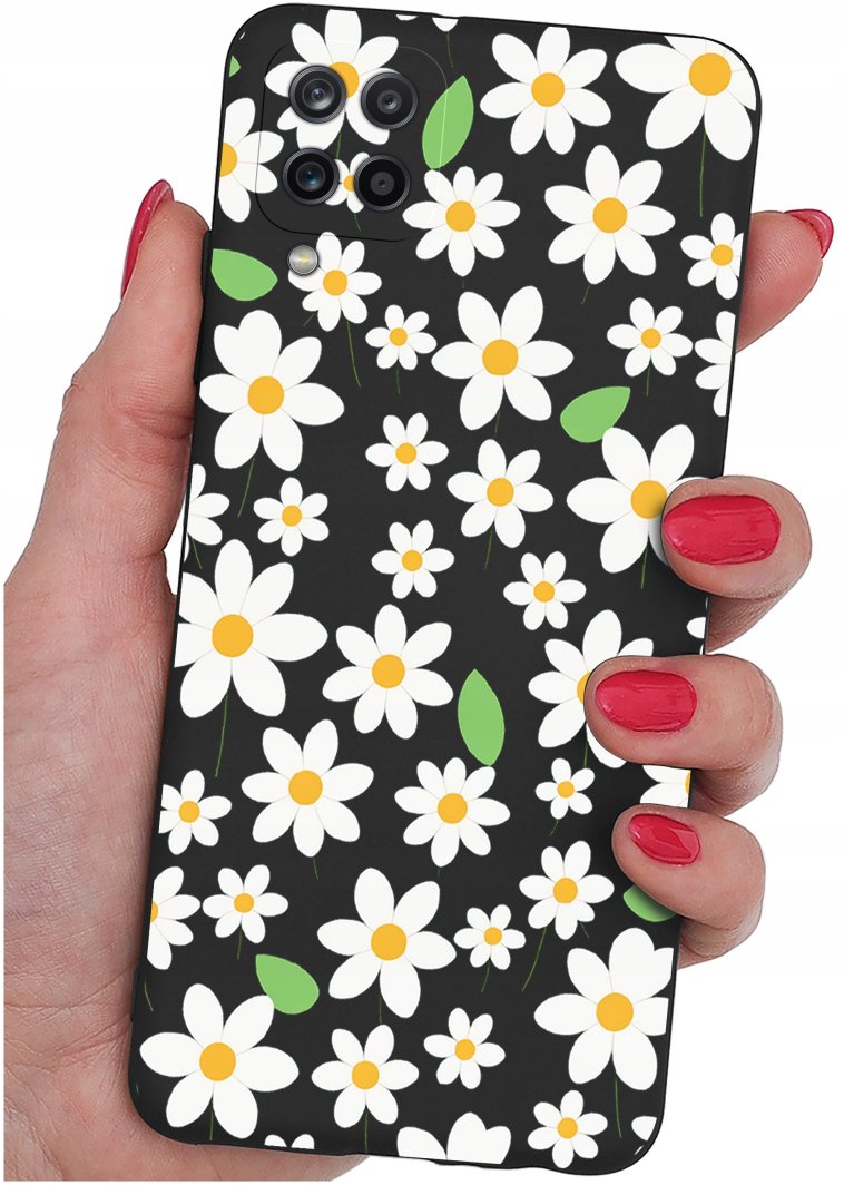 Etui do Samsung Galaxy A12|M12 WZORY |SILIKONOWE MATT CASE + SZKŁO 9H 1