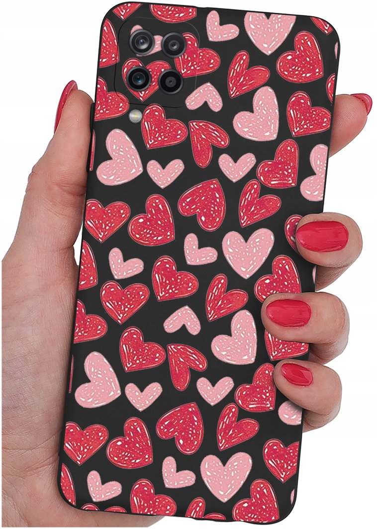 Etui do Samsung Galaxy A12|M12 WZORY |SILIKONOWE MATT CASE + SZKŁO 9H 1