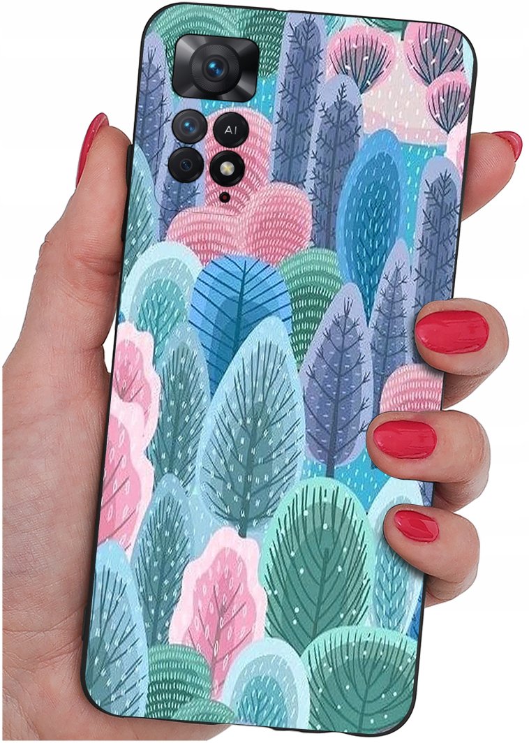 ETUI do Xiaomi Redmi Note 11 Pro | WZORY | SILIKONOWE MATT CASE + SZKŁO 9H 1