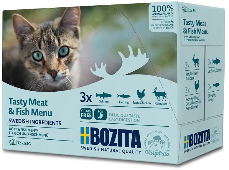 Bozita Kawałki w Sosie z Rybą i Mięsem-12 x 85g 1