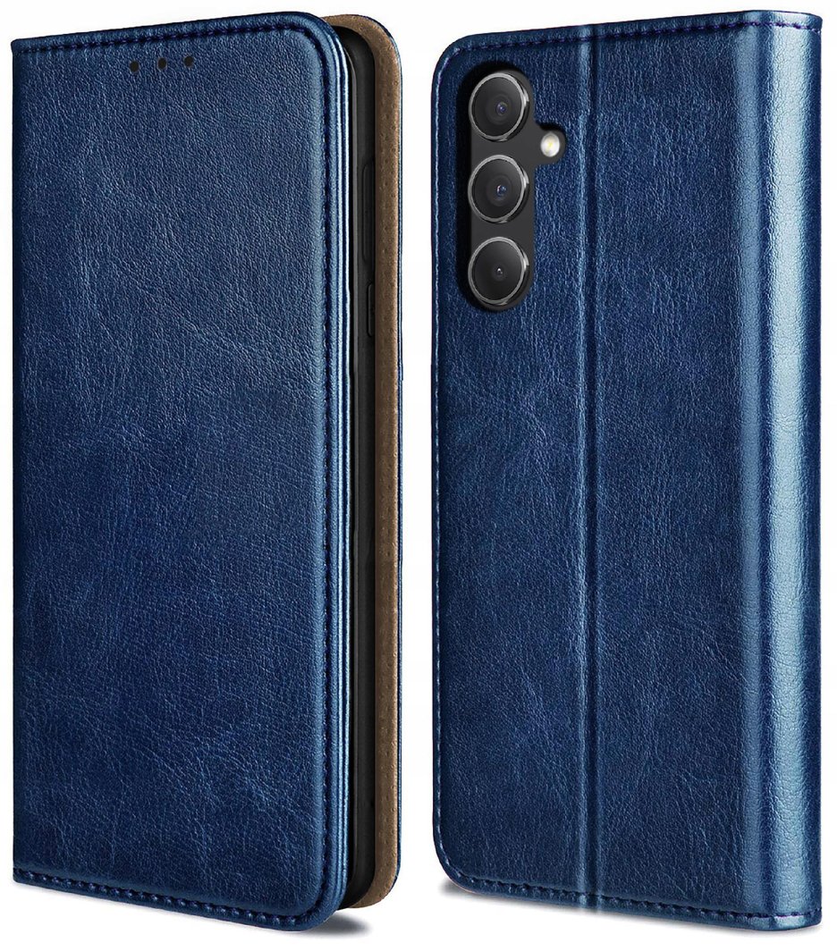 Etui do Samsung Galaxy S24 FE SKÓRZANE PORTFEL MAGNETYCZNE + SZKŁO 9H 1
