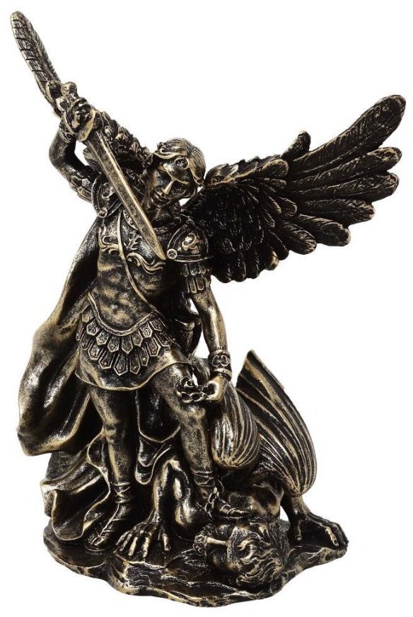 Figurka Święty Michał walczący ze smokiem - polyresin - MC-23146 1