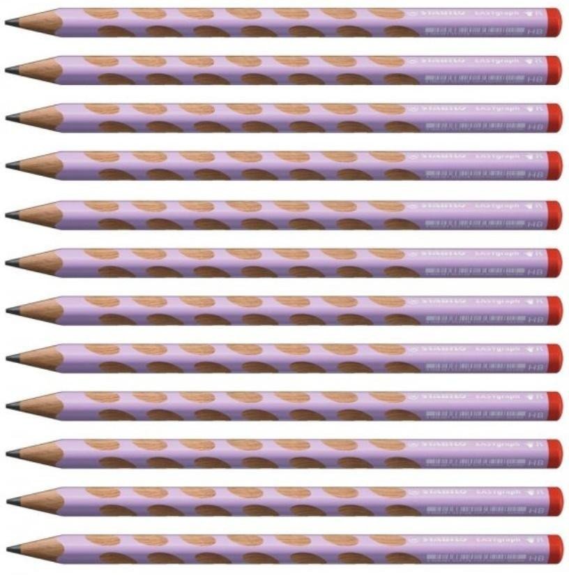 Ołówek EasyGraph Pastel HB PR lilia (12szt) 1