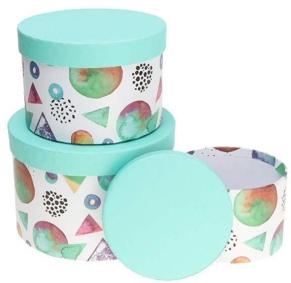 Pudełko Flower Box 3szt zielony ROZETTE