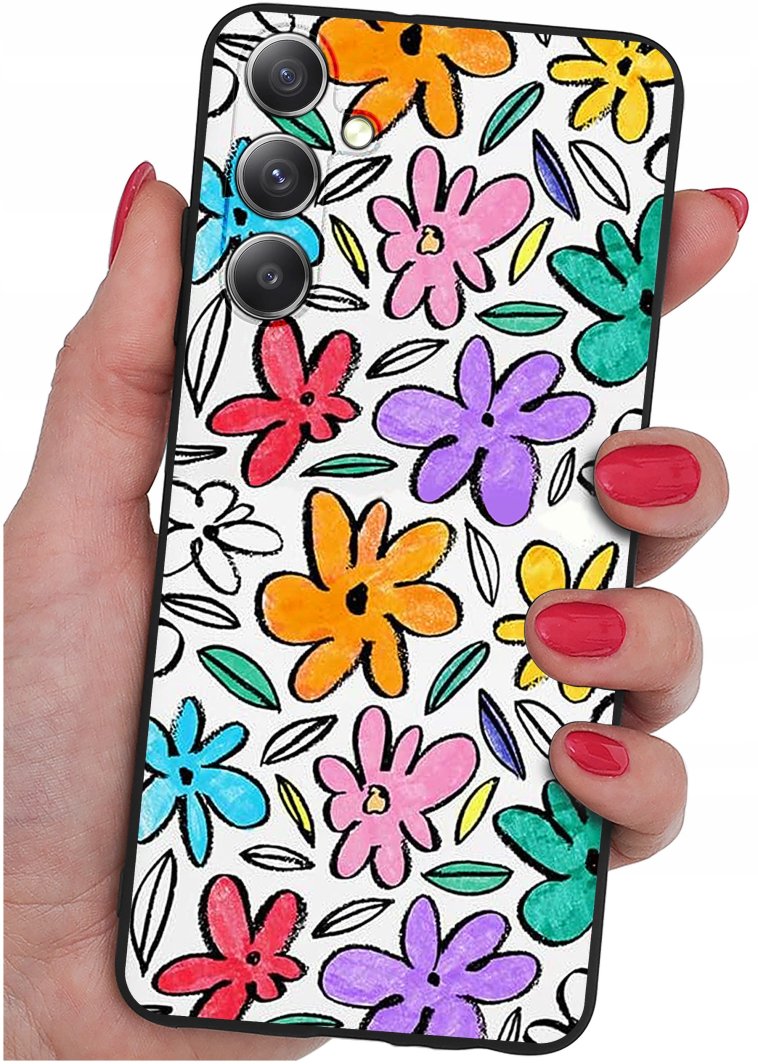ETUI do Samsung Galaxy S24+ Plus WZORY |SILIKONOWE MATT CASE + SZKŁO 9H 1