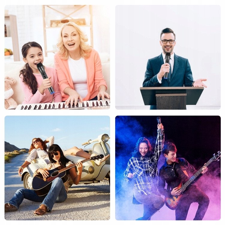 Mikrofon bezprzewodowy UHF+ odbiornik z baterią 1