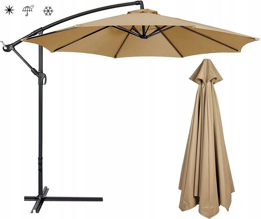 Poszycie parasola ogrodowego 8 ramion 300cm khaki 1