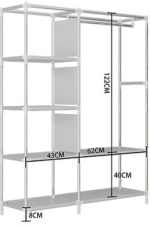 Szafa materiałowa tekstylna na ubrania składana 105x170x45 garderoba regał 1