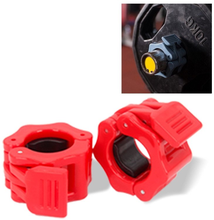 Zaciski Szczękowy na gryf sztangę 30 mm zaciski JAW LOCK zestaw 2 szt czerwone 1
