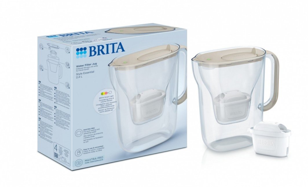 Dzbanek filtrujący Brita Dzbanek filtrujący 2,4l Style Essential piaskowy 1