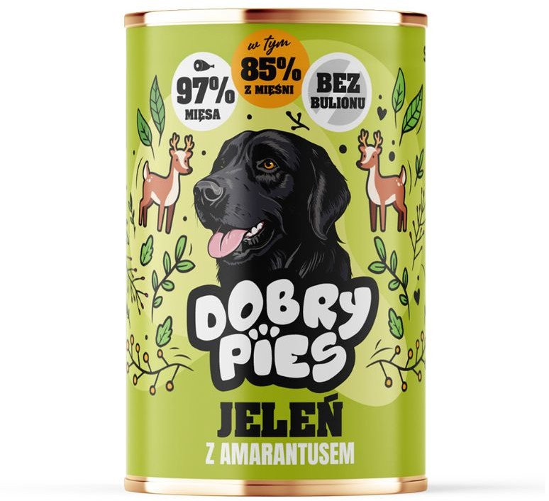 Dobry Pies Jeleń z amarantusem 400g 1
