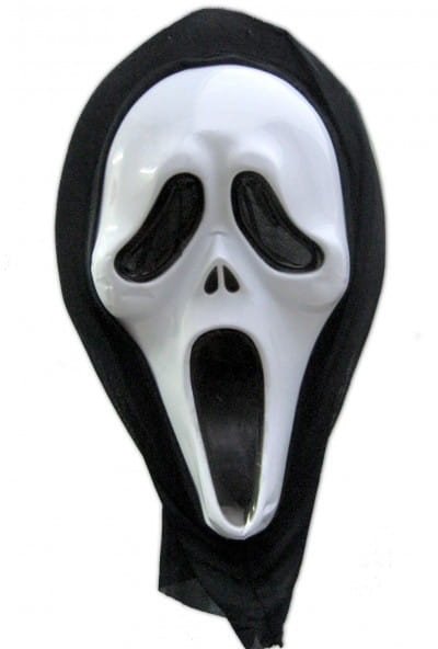 BM5 MASKA KRZYK KRZYKU BIAŁA Z KAPTUREM na HALLOWEEN 1