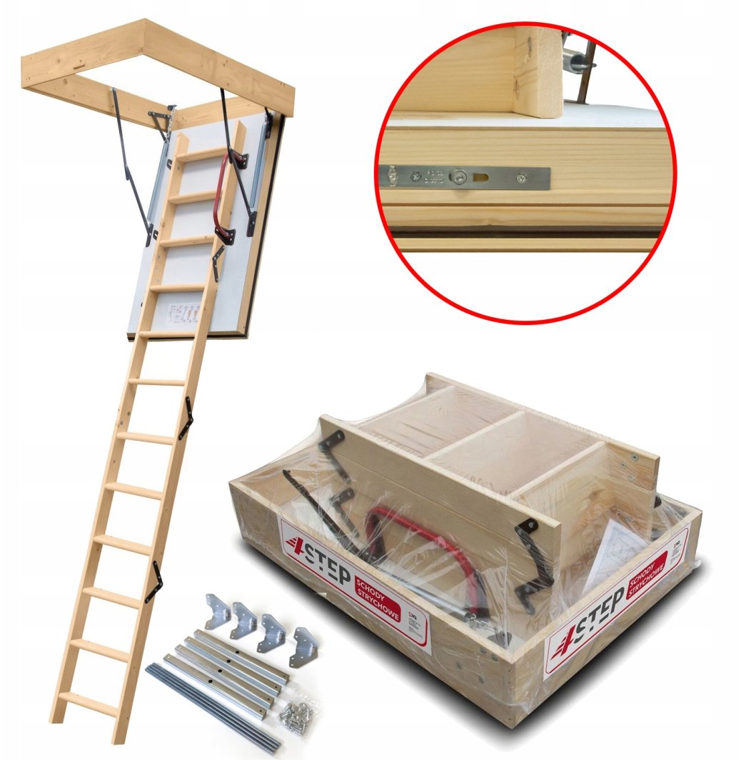 Schody strychowe Extreme 90x70 z zestawem montażowym 1