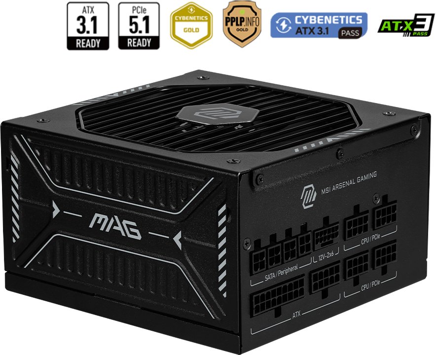 MSI Netzteil MAG A850GLS PCIE5       850Watt 1