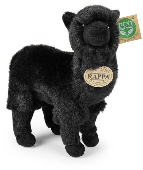 MASKOTKA PLUSZOWA MAŁA LAMA CZARNA REALISTYCZNA, ECO Pluszak Rappa, 23 cm 1