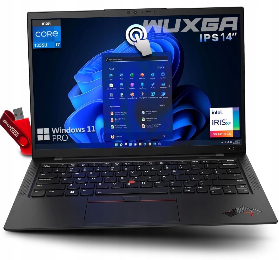 Laptop DOTYKOWY Lenovo ThinkPad X1 Carbon i5 16GB 2TB 14" WUXGA IPS LED W11 1