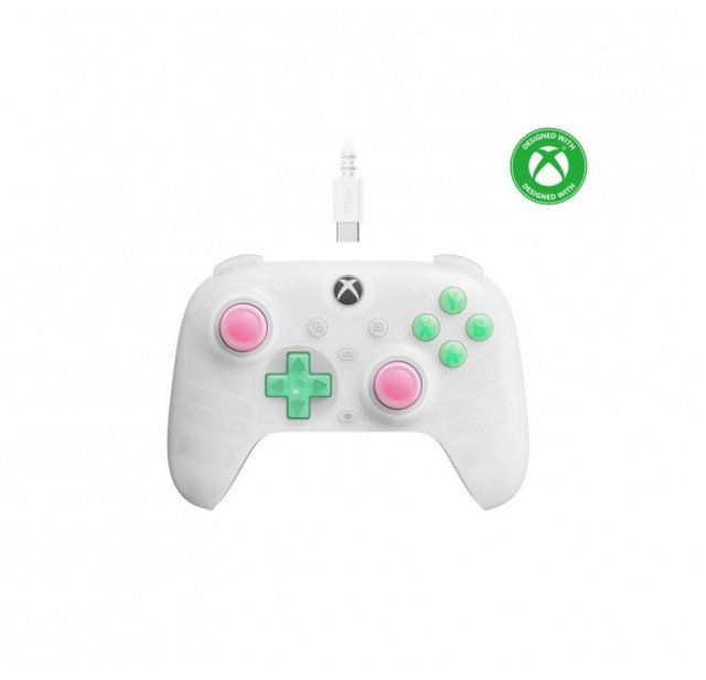 8bitdo Gamepad Ultimate Mini Wired Xbox Pad Clear BIAŁY 1