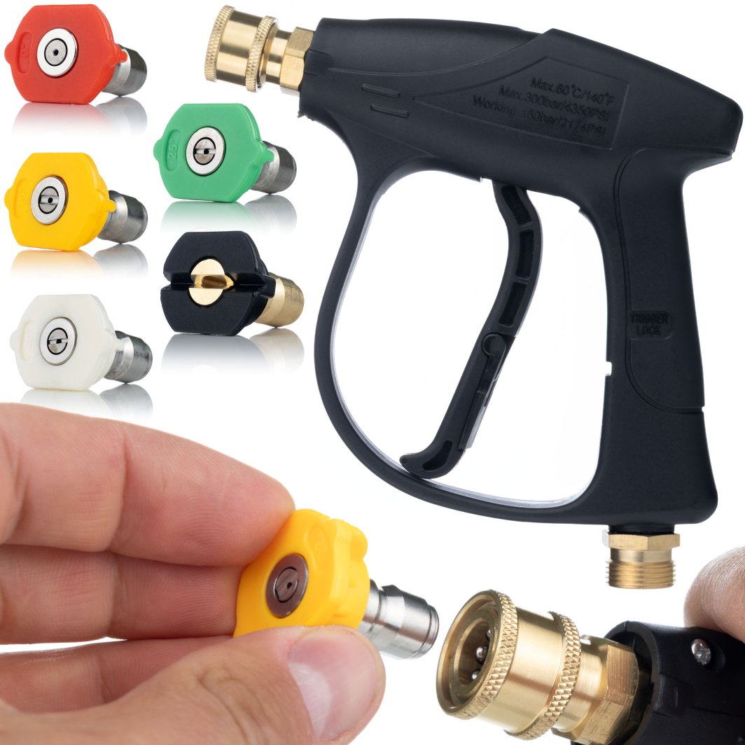 ZESTAW PISTOLET DO MYJKI CIŚNIENIOWEJ KARCHER 4350PSI 22MM 5X DYSZA 1