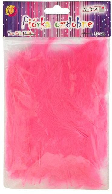 piórka  różowy 50szt. 10-12cm | P-064 1