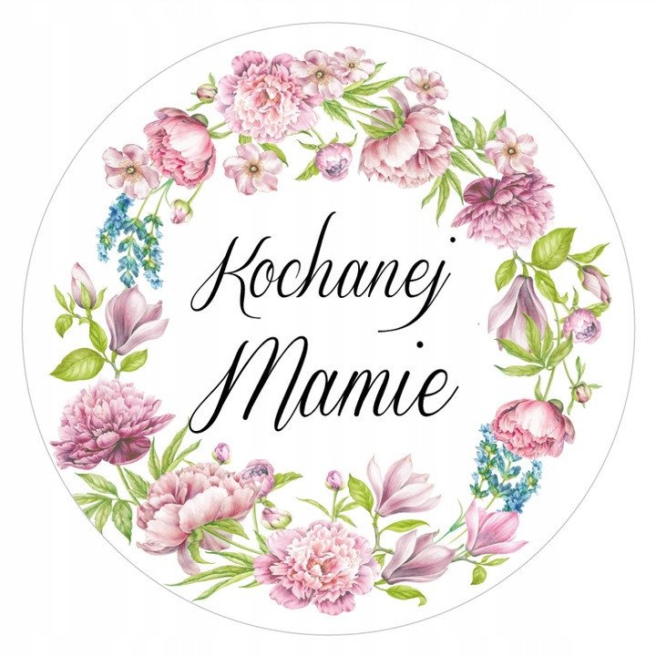 naklejki 12szt KOCHANEJ MAMIE fi-55 1