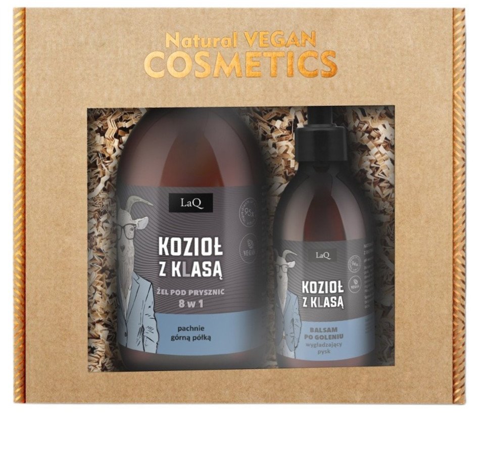 LaQ Kozioł z Klasą zestaw żel pod prysznic 500ml + balsam po goleniu 150ml 1