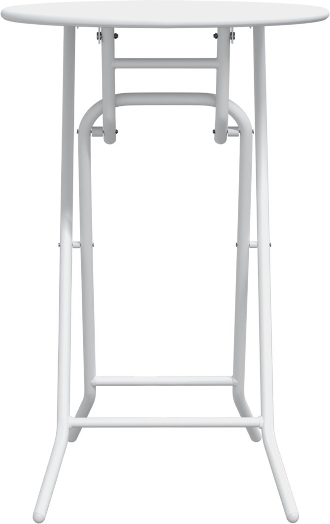 vidaXL Składany stół ogrodowy Biały 50x72 cm Stal 1