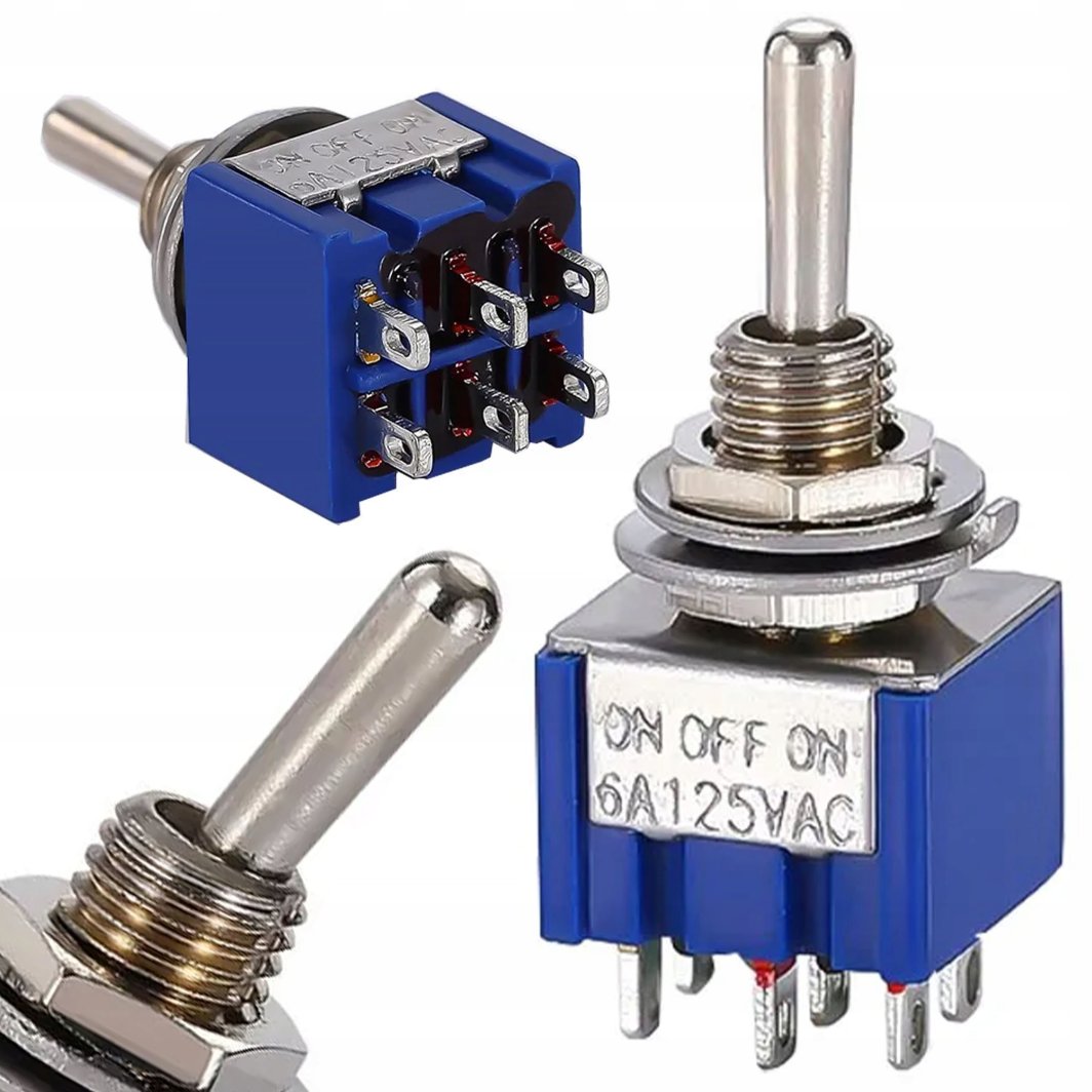 ROSFIX PRZEŁĄCZNIK DŹWIGNIOWY HEBELKOWY MTS-203 ON-OFF-ON 3A 250V 6A 150V 1