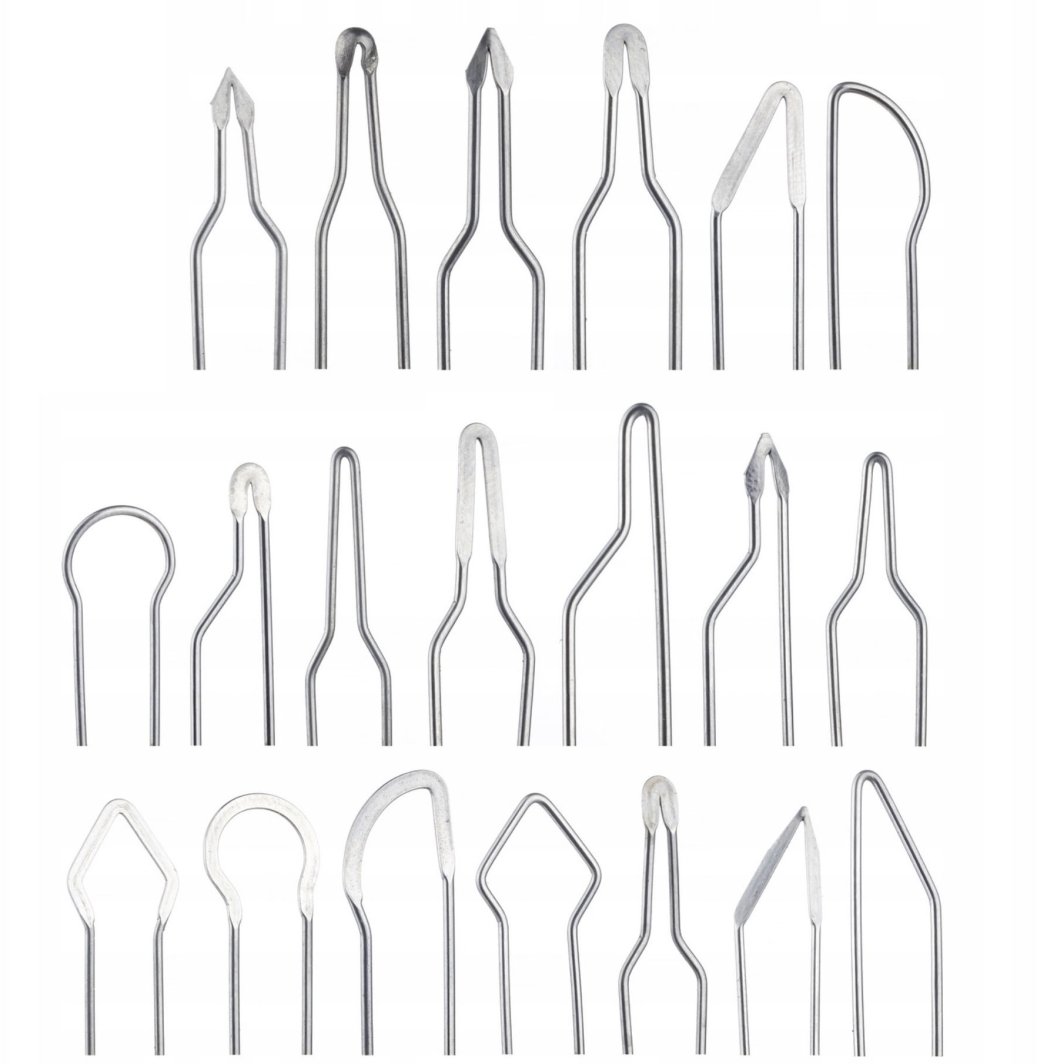 ZESTAW 20 KOŃCÓWEK GROTÓW DO WYPALARKI PIROGRAFIA DREWNO SKÓRA RBB60W RBR60 1