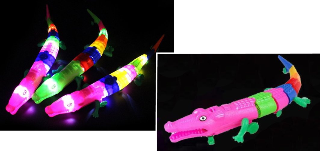 zabawka jaszczurka świecąca led na baterie 46 cm NT2744 1