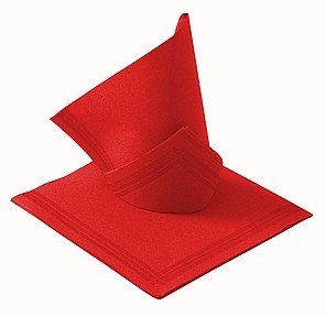 Serwetki restauracyjne "TENDANCE" 38cm x38cm czerwone z paskami 50szt.   21-78 1