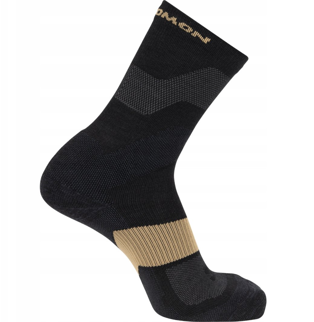 Skarpety turystyczne Salomon X Ultra Crew - black/kelp rozmiar: m 1