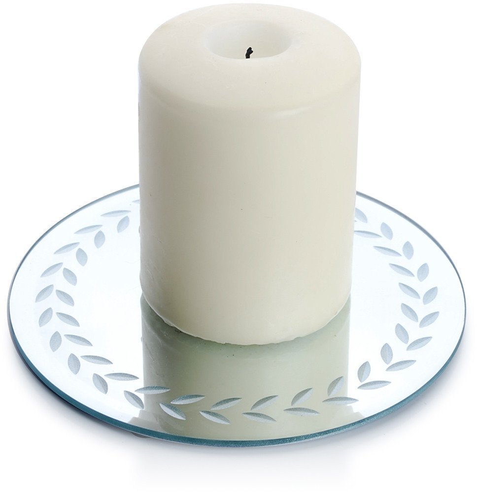 podstawka szklana 6szt. lusterko fi-15cm 1