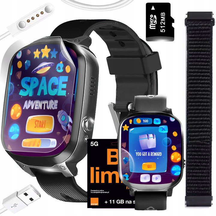 Smartwatch Zegarek Dla Dzieci SIM Aparat Telefon Gry Muzyka Rozmowy Bajki 1