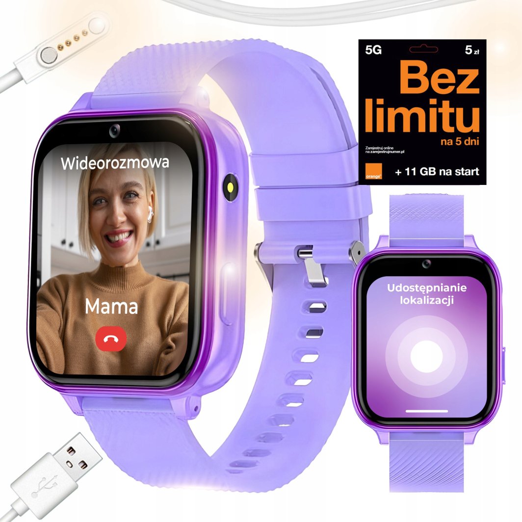 SMARTWATCH ZEGAREK DLA DZIECI 4G WIFI GPS KAMERA 1