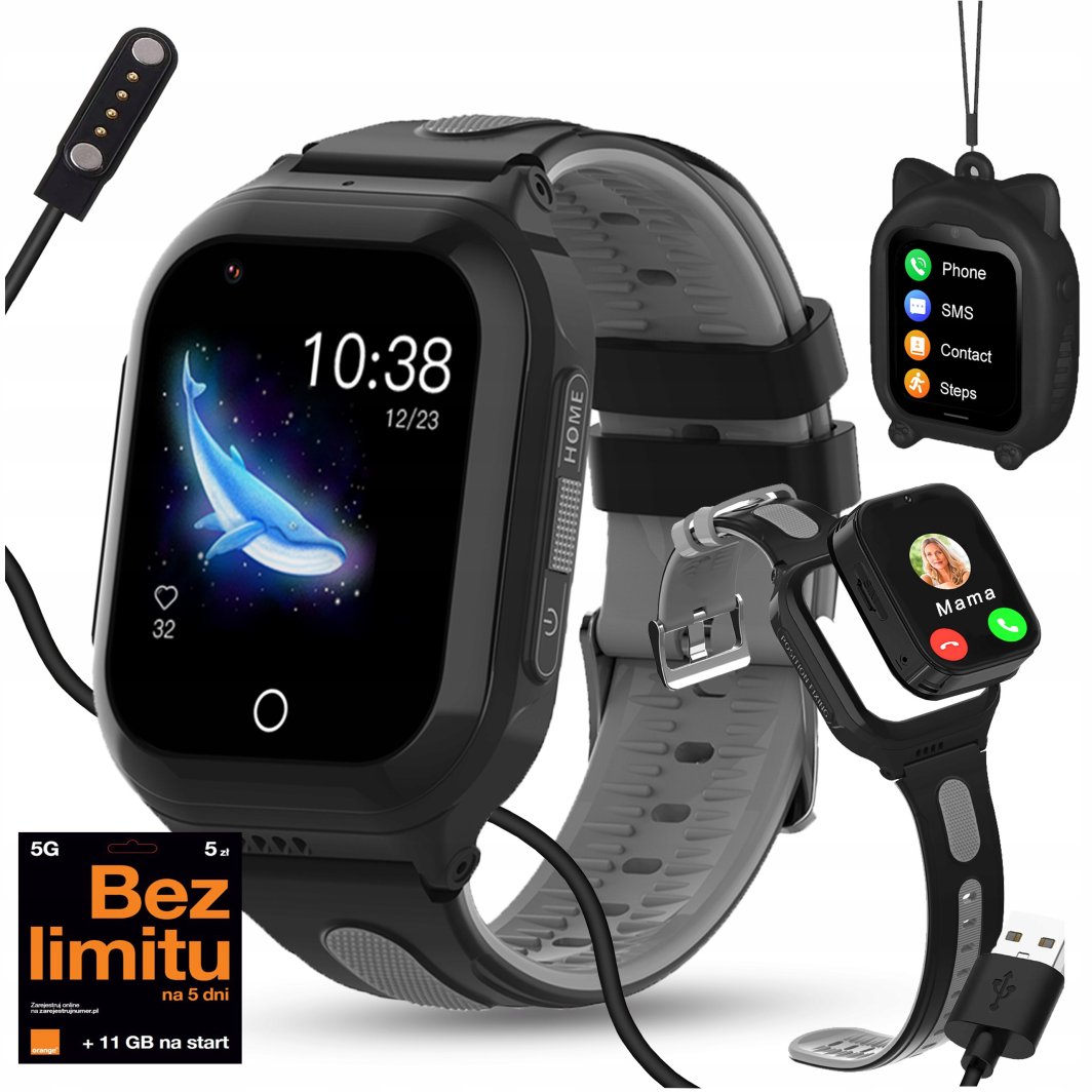 SMARTWATCH DLA DZIECI ZEGAREK TELEFON GPS SMS ROZMOWY MP3 WIBRACJA Z GRAMI 1